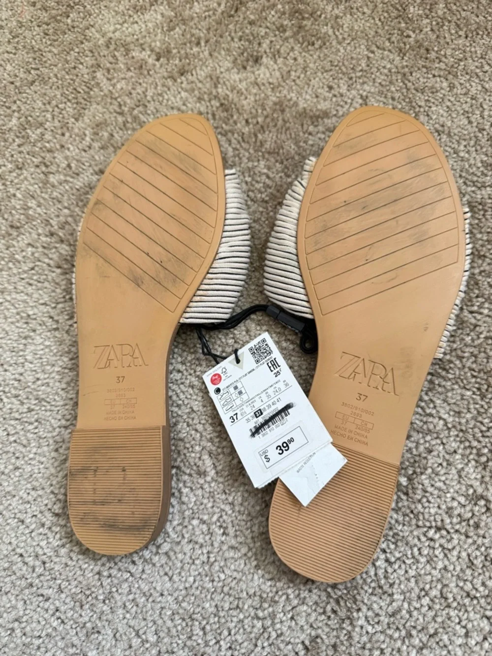 Zara Knotted Bow Slip on Sandals - Picture 3 of 4